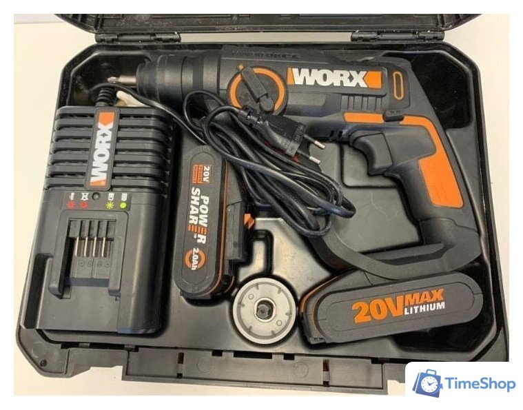 Перфоратор Worx WX390.1 (с 2-мя АКБ, кейс) - Изображение №5 — Интернет-магазин Time-Shop