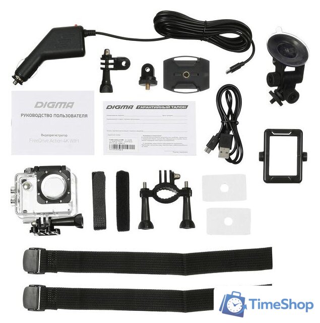Экшен-камера Digma FreeDrive Action 4K WIFI - Изображение №24 — Интернет-магазин Time-Shop