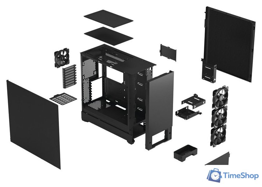 Корпус Fractal Design Pop XL Silent Black Solid FD-C-POS1X-01 - Изображение №2 — Интернет-магазин Time-Shop