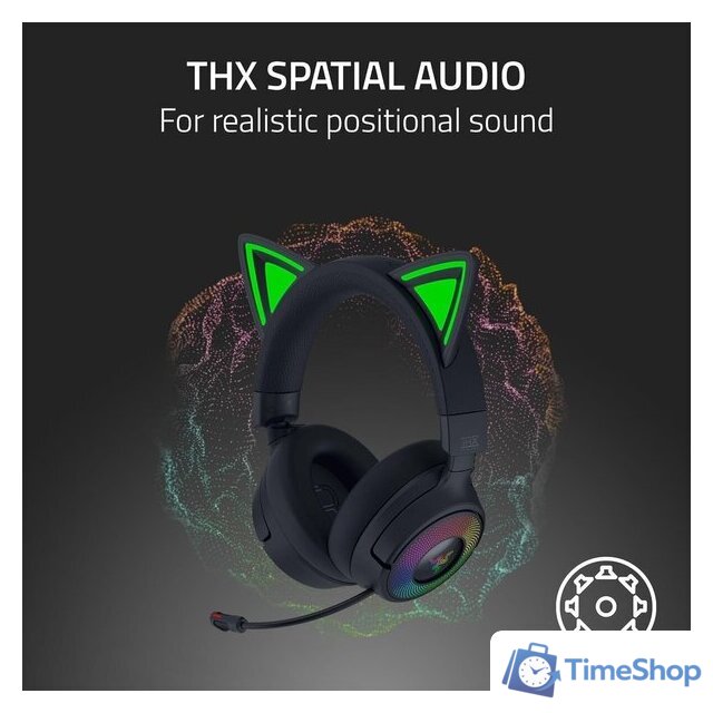 Наушники Razer Kraken Kitty V3 Pro (черный) - Изображение №9 — Интернет-магазин Time-Shop