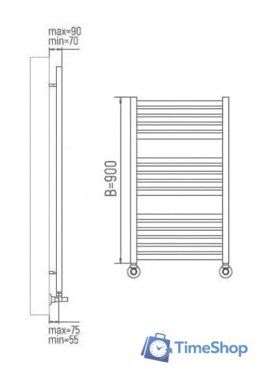 Полотенцесушитель Ukko Норланд П16 (6-5-5) - Изображение №4 — Интернет-магазин Time-Shop