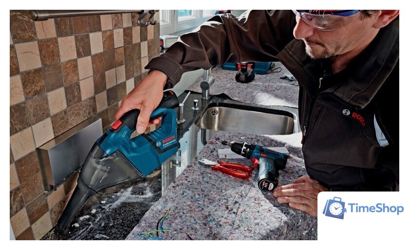 Пылесос Bosch GAS 12V Professional 0 601 9E3 000 (без аккумулятора) - Изображение №8 — Интернет-магазин Time-Shop