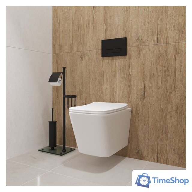 Унитаз подвесной Lauter Square 214903 с кнопкой 219701J (прямоугольная, хром) - Изображение №11 — Интернет-магазин Time-Shop