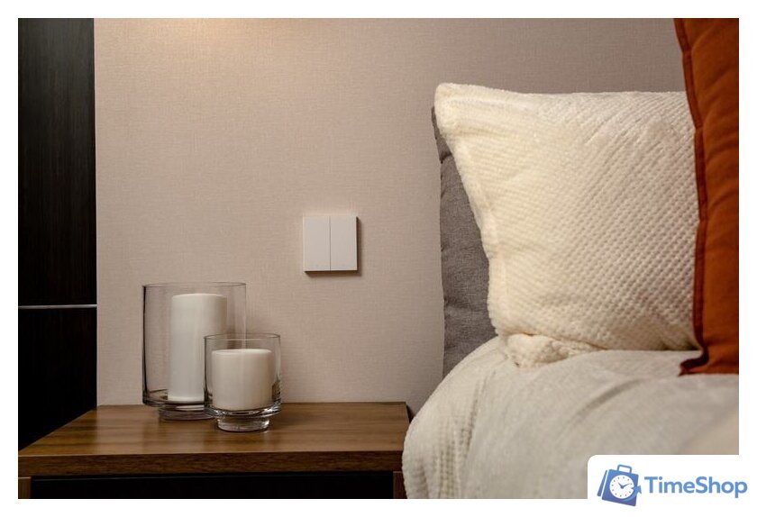 Выключатель Aqara Smart Wall Switch H1 двухклавишный без нейтрали (белый) - Изображение №7 — Интернет-магазин Time-Shop