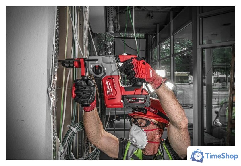 Перфоратор Milwaukee M18 BLHXMC-502X 4933499459 (с 2-мя АКБ, кейс) - Изображение №16 — Интернет-магазин Time-Shop
