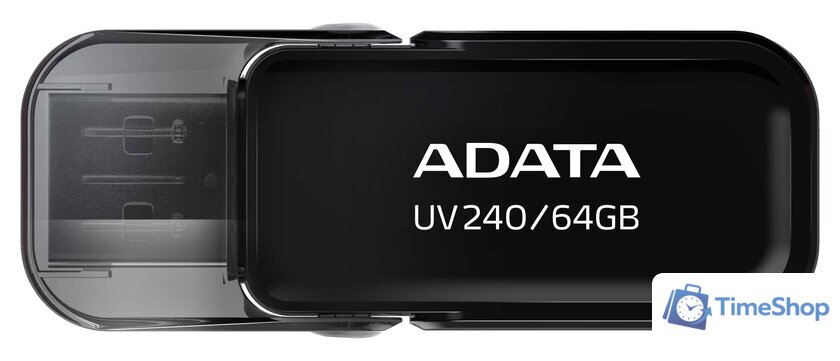USB Flash ADATA UV240 64GB (черный) - Изображение №2 — Интернет-магазин Time-Shop