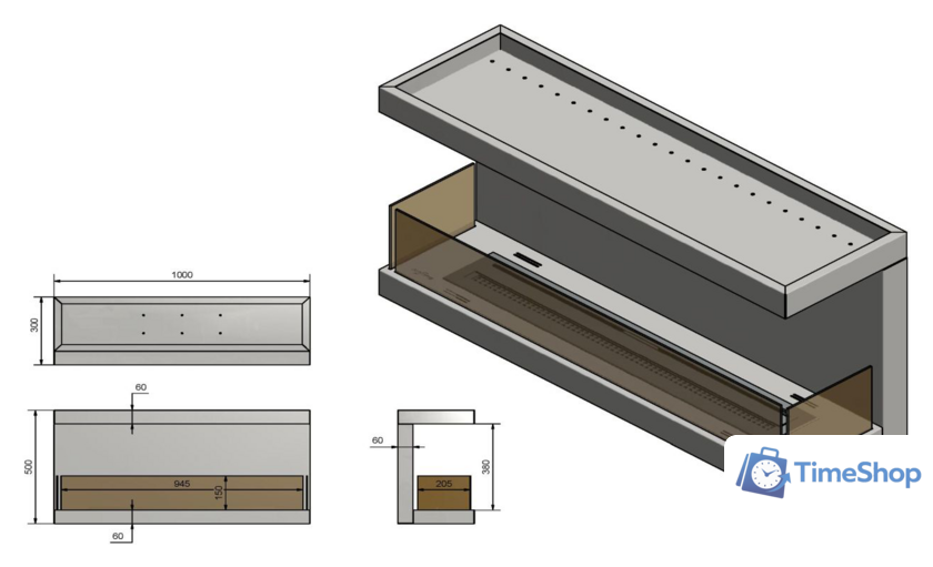 Биокамин Infire Inside C1000 Vers3 - Изображение №4 — Интернет-магазин Time-Shop