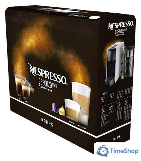 Капсульная кофеварка Krups Essenza Mini & Aeroccino 3 XN111 (белый) - Изображение №4 — Интернет-магазин Time-Shop