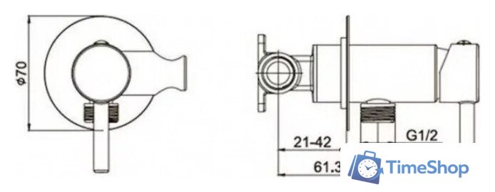 Гигиенический душ Grocenberg GB001 (графит) - Изображение №5 — Интернет-магазин Time-Shop