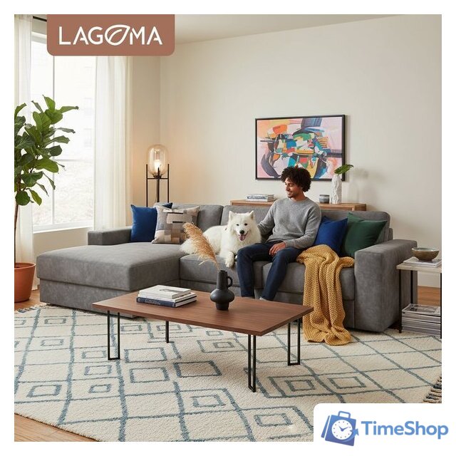 Угловой диван Lagoma Прайд левый (Tango Pebble) - Изображение №5 — Интернет-магазин Time-Shop