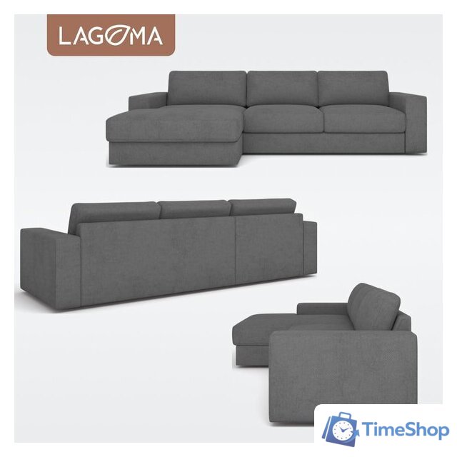 Угловой диван Lagoma Прайд левый (Tango Pebble) - Изображение №6 — Интернет-магазин Time-Shop
