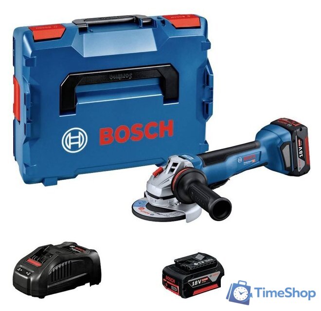 Угловая шлифмашина Bosch GWS 18V-10 P Professional 06019J4101 (с 2-мя АКБ, кейс) - Изображение №1 — Интернет-магазин Time-Shop