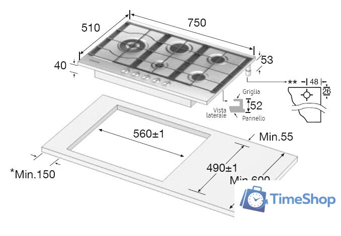 Варочная панель Samsung NA75J3030AS - Изображение №7 — Интернет-магазин Time-Shop