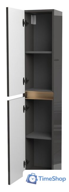  ЗОВ Шкаф-пенал Лира 150 LP150MWFMLGVG (грифель глянец) - Изображение №4 — Интернет-магазин Time-Shop