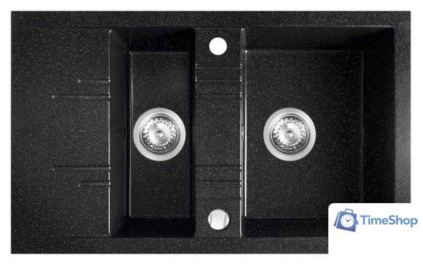 Кухонная мойка Ferro Mezzo II DRGM3/48/79HA (графит блестящий) - Изображение №1 — Интернет-магазин Time-Shop