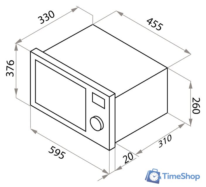Микроволновая печь MAUNFELD JBMO.20.5ERBG - Изображение №2 — Интернет-магазин Time-Shop