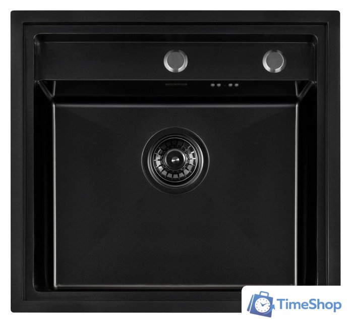 Кухонная мойка ARFEKA AF 520*490 + AF FSS304 + ZP DS BLACK PVD NANO - Изображение №4 — Интернет-магазин Time-Shop