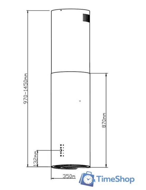 Кухонная вытяжка Weissgauff Tubus 1406 Island Black - Изображение №9 — Интернет-магазин Time-Shop