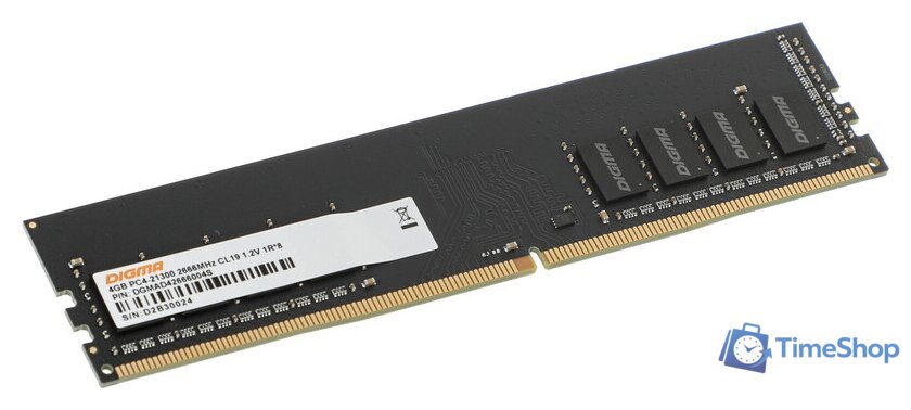 Оперативная память Digma 4ГБ DDR4 2666 МГц DGMAD42666004S - Изображение №1 — Интернет-магазин Time-Shop