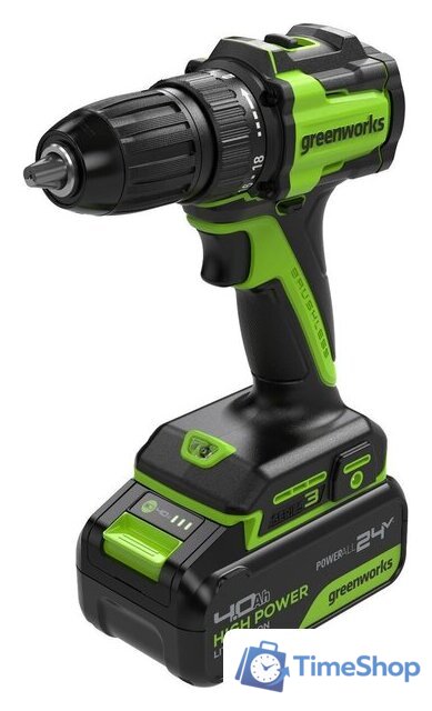 Дрель-шуруповерт Greenworks DD345 3708307CUB (с 1-им АКБ) - Изображение №4 — Интернет-магазин Time-Shop