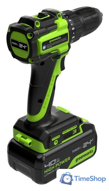 Дрель-шуруповерт Greenworks DD345 3708307CUB (с 1-им АКБ) - Изображение №2 — Интернет-магазин Time-Shop