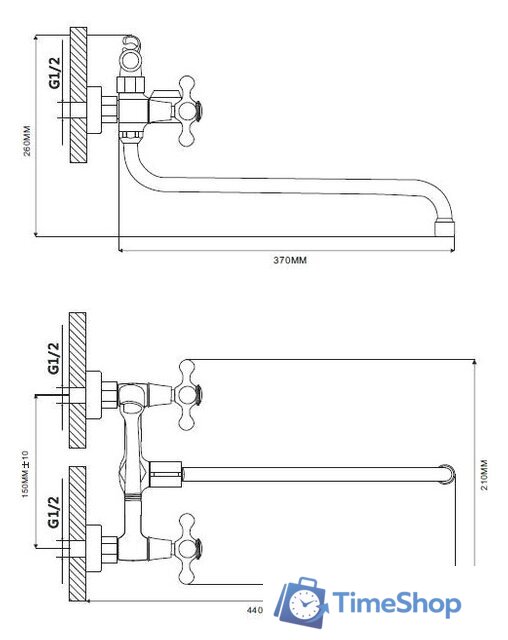 Смеситель Ekko E26019-5 - Изображение №2 — Интернет-магазин Time-Shop