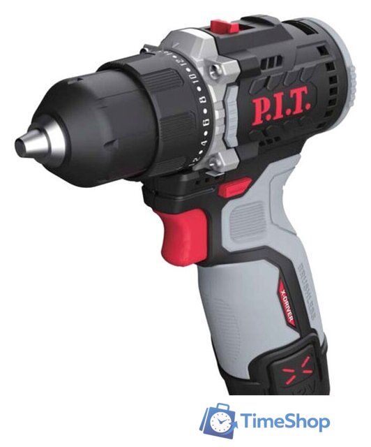 Дрель-шуруповерт P.I.T. PBM12K-10B/2 (с 2-мя АКБ, кейс) - Изображение №3 — Интернет-магазин Time-Shop