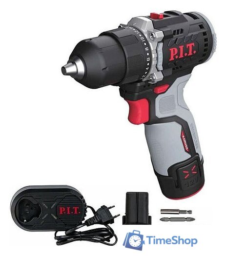Дрель-шуруповерт P.I.T. PBM12K-10B/2 (с 2-мя АКБ, кейс) - Изображение №1 — Интернет-магазин Time-Shop