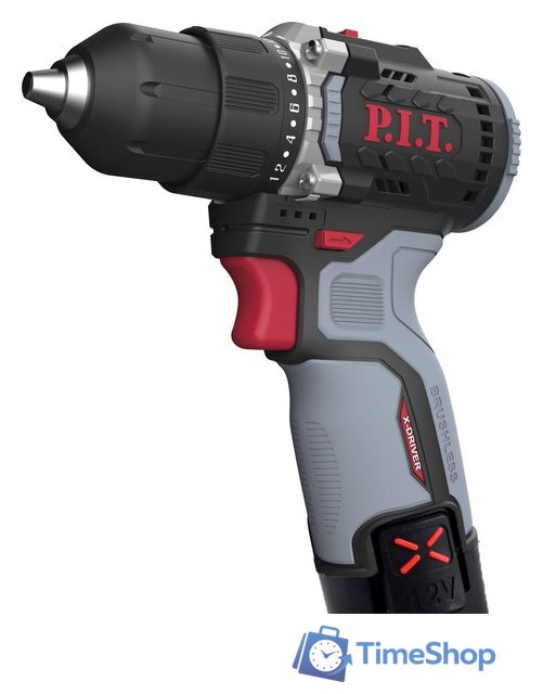 Дрель-шуруповерт P.I.T. PBM12K-10B/2 (с 2-мя АКБ, кейс) - Изображение №2 — Интернет-магазин Time-Shop