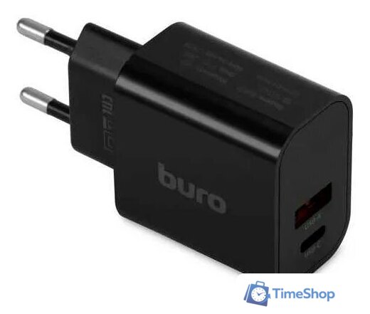 Сетевое зарядное Buro BUWD1 (черный) - Изображение №1 — Интернет-магазин Time-Shop