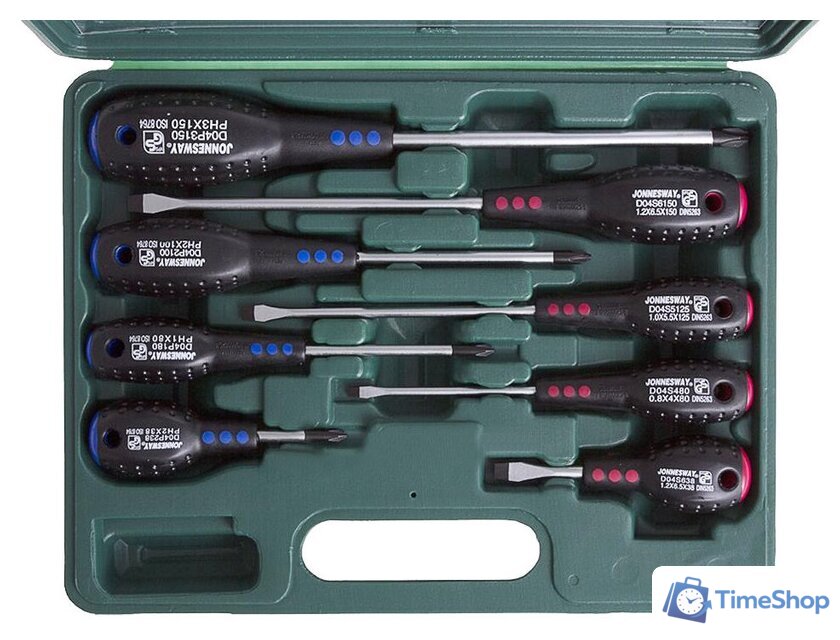 Набор отверток Jonnesway D04PP08S 8 предметов - Изображение №3 — Интернет-магазин Time-Shop