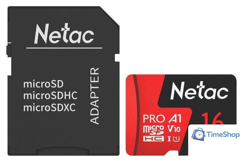 Карта памяти Netac P500 Extreme Pro 16GB NT02P500PRO-016G-R (с адаптером) - Изображение №1 — Интернет-магазин Time-Shop