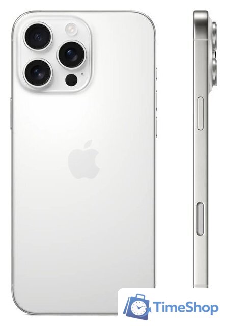 Телефон Apple iPhone 16 Pro Max Dual SIM 256GB (белый титан) - Изображение №2 — Интернет-магазин Time-Shop
