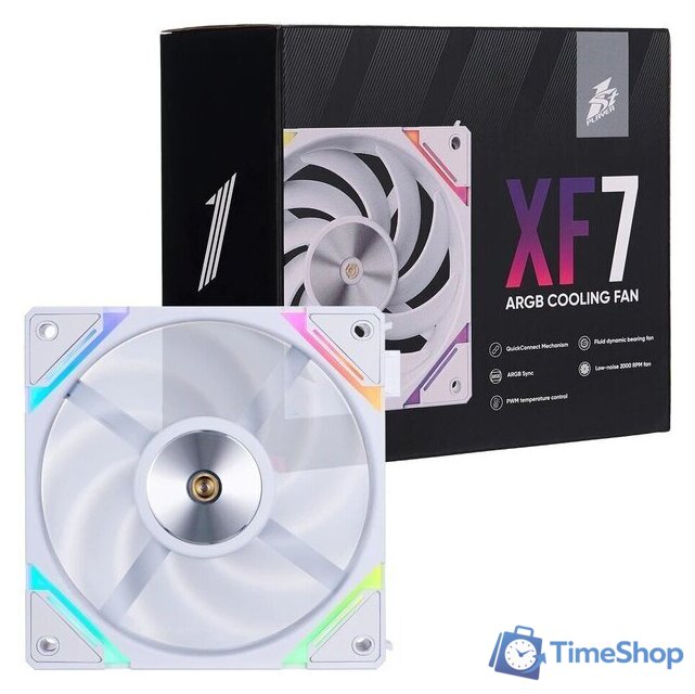 Комплект вентиляторов для корпуса 1stPlayer XF7 ARGB (3 шт, белый) - Изображение №5 — Интернет-магазин Time-Shop