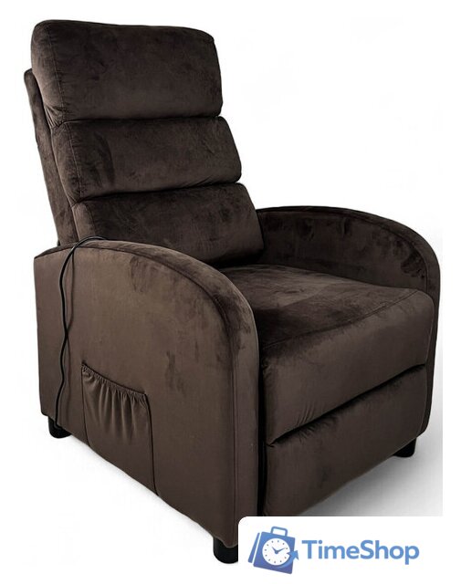 Массажное кресло Calviano 2164 (коричневый велюр) - Изображение №1 — Интернет-магазин Time-Shop