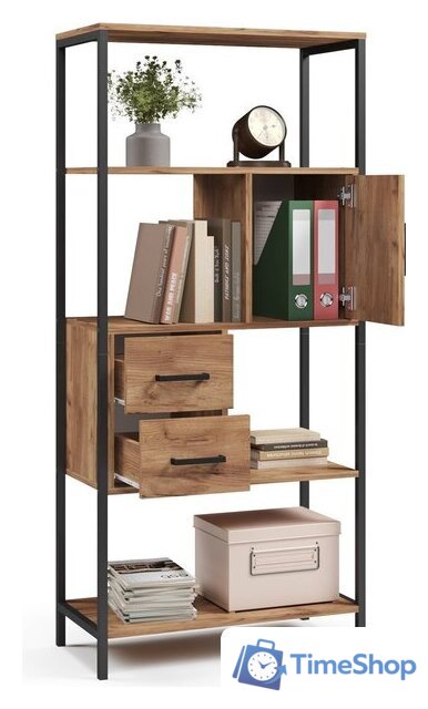 Стеллаж Mio Tesoro Cool Joy Loft (дуб золотой крафт/черный) - Изображение №2 — Интернет-магазин Time-Shop