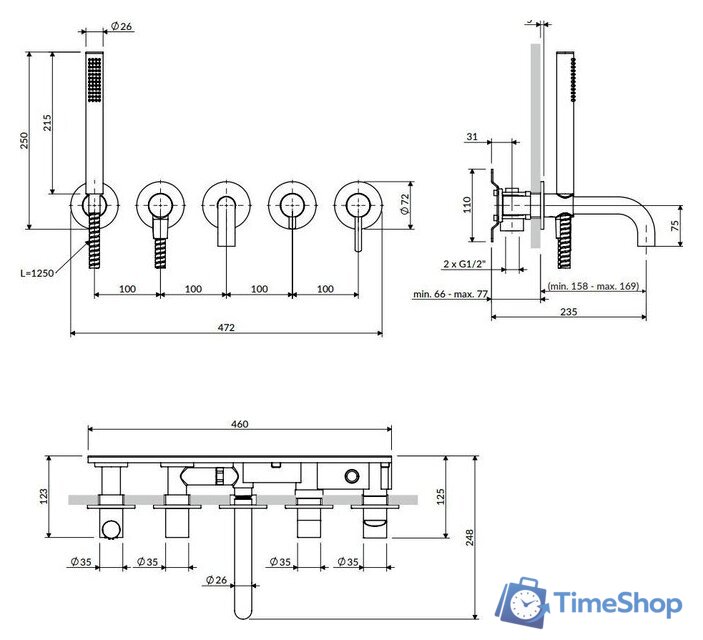 Смеситель Omnires Y1237/1SGL - Изображение №2 — Интернет-магазин Time-Shop
