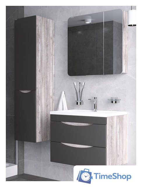  Grossman Шкаф с зеркалом Талис 80 L 208009 - Изображение №2 — Интернет-магазин Time-Shop