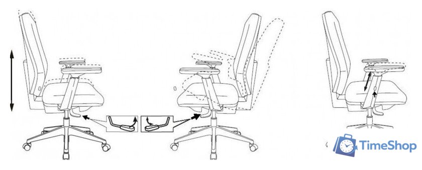 Офисное кресло Бюрократ Dali (черный) - Изображение №6 — Интернет-магазин Time-Shop