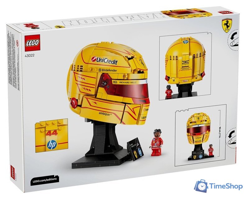 Конструктор LEGO Editions 43022 Шлем Льюиса Хэмилтона команды Scuderia Ferrari HP - Изображение №12 — Интернет-магазин Time-Shop