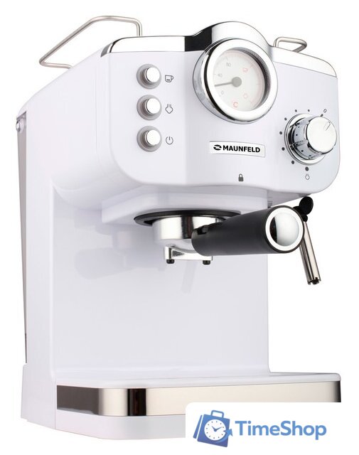 Рожковая кофеварка MAUNFELD MF-735WH Pro - Изображение №1 — Интернет-магазин Time-Shop