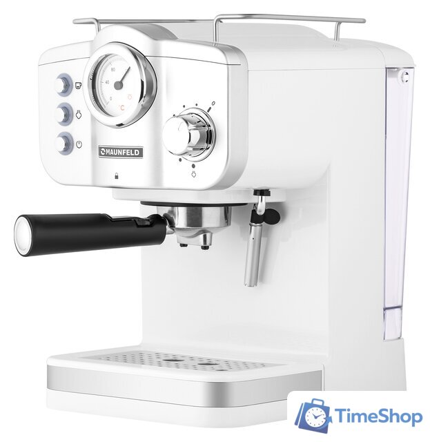 Рожковая кофеварка MAUNFELD MF-735WH Pro - Изображение №2 — Интернет-магазин Time-Shop