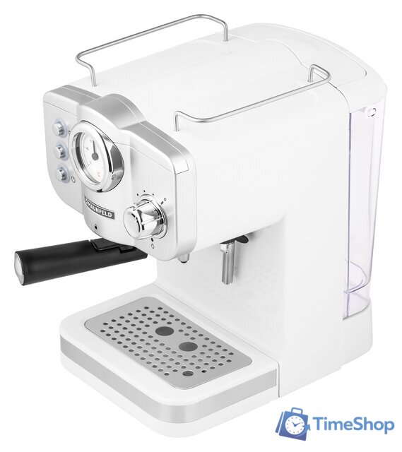 Рожковая кофеварка MAUNFELD MF-735WH Pro - Изображение №3 — Интернет-магазин Time-Shop