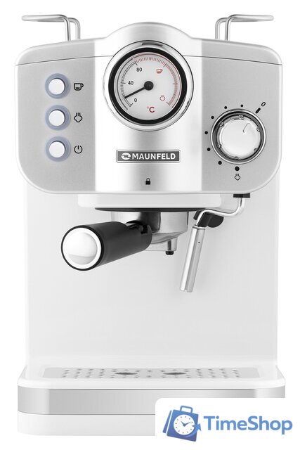 Рожковая кофеварка MAUNFELD MF-735WH Pro - Изображение №4 — Интернет-магазин Time-Shop