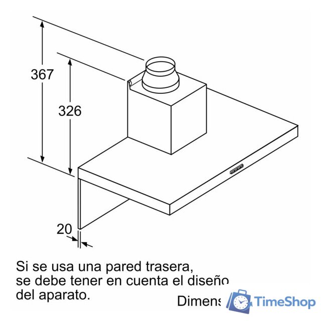Кухонная вытяжка Bosch Serie 2 DWB66BC60 - Изображение №6 — Интернет-магазин Time-Shop