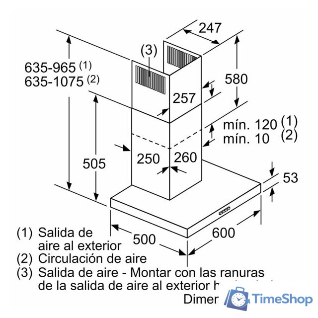 Кухонная вытяжка Bosch Serie 2 DWB66BC60 - Изображение №9 — Интернет-магазин Time-Shop