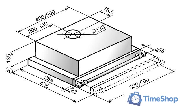 Кухонная вытяжка Elikor Интегра 50П-400-В2Л (антрацит/рейлинг бронза) - Изображение №6 — Интернет-магазин Time-Shop