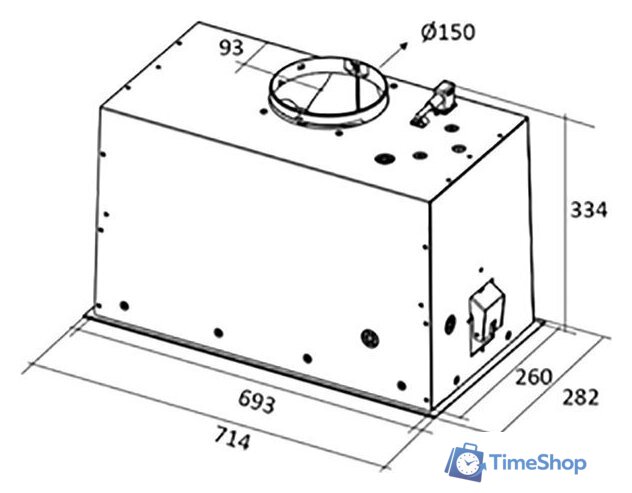 Кухонная вытяжка Elica Lane BL MAT/A/72 PRF0165834 - Изображение №3 — Интернет-магазин Time-Shop