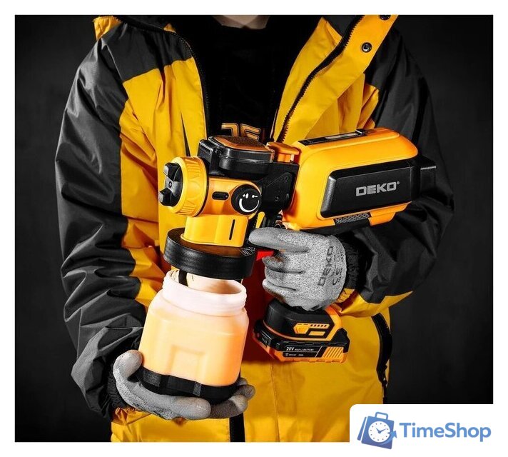 Краскораспылитель Deko DKSG20K4 (с 1-им АКБ) - Изображение №4 — Интернет-магазин Time-Shop