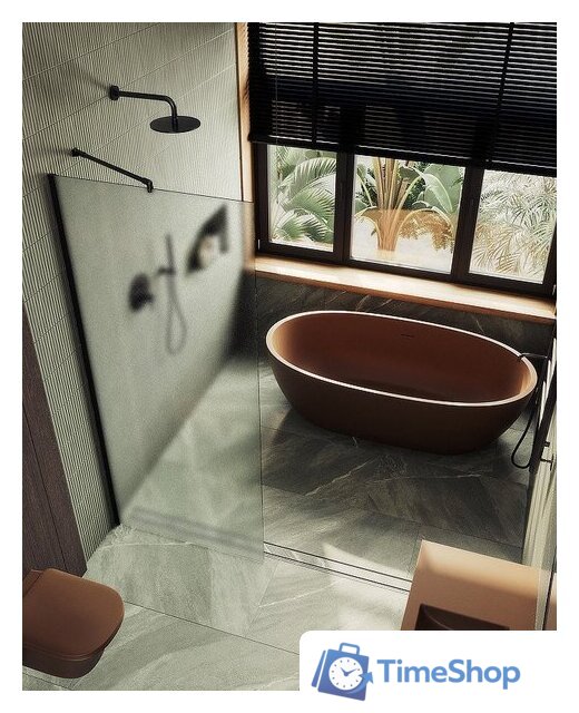 Душевая стенка MaybahGlass 119x195 MGD-688-6ш (сатин стекло/черный) - Изображение №6 — Интернет-магазин Time-Shop